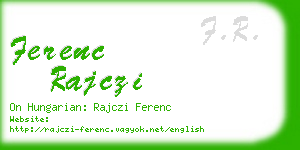 ferenc rajczi business card